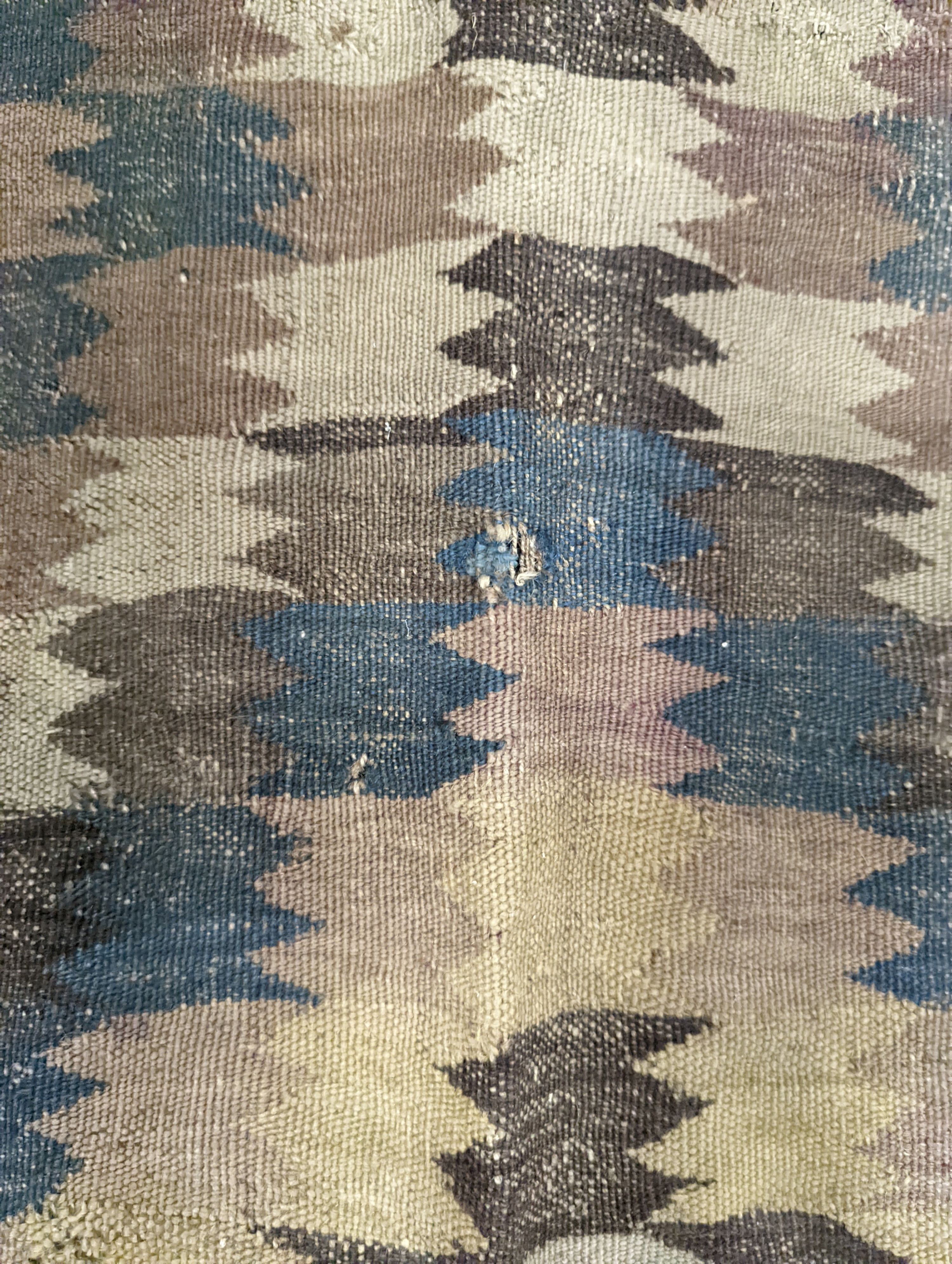 An antique Veramin Kilim hall carpet, 337 x 150cm